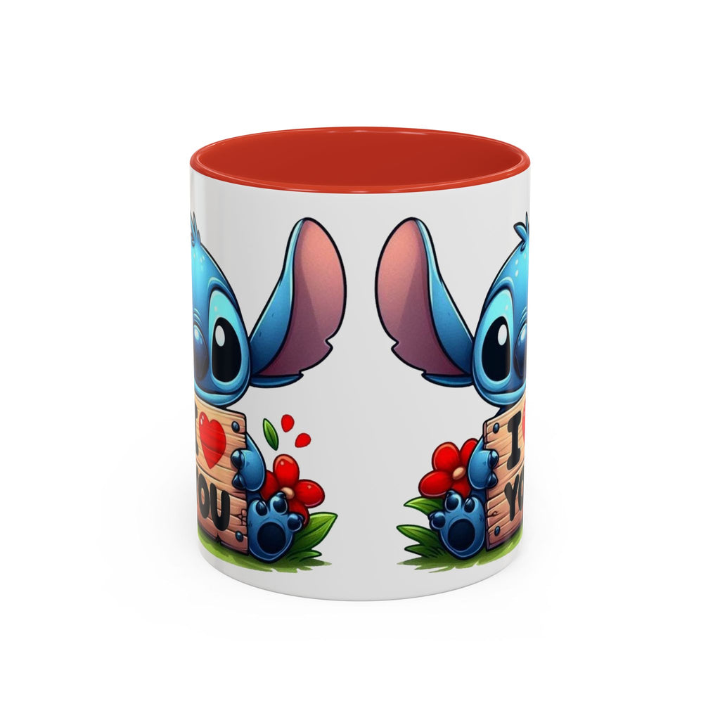 Stitch 'I  You' Accent Coffee Mug — Cute Valentine Gift (11/15oz)