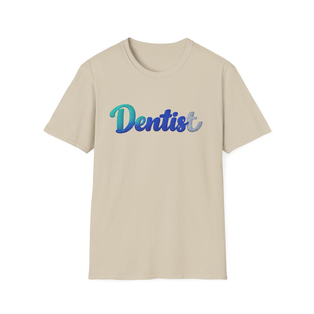 T-shirt dentiste — T-shirt script dentaire en dégradé pour hygiénistes et dentistes