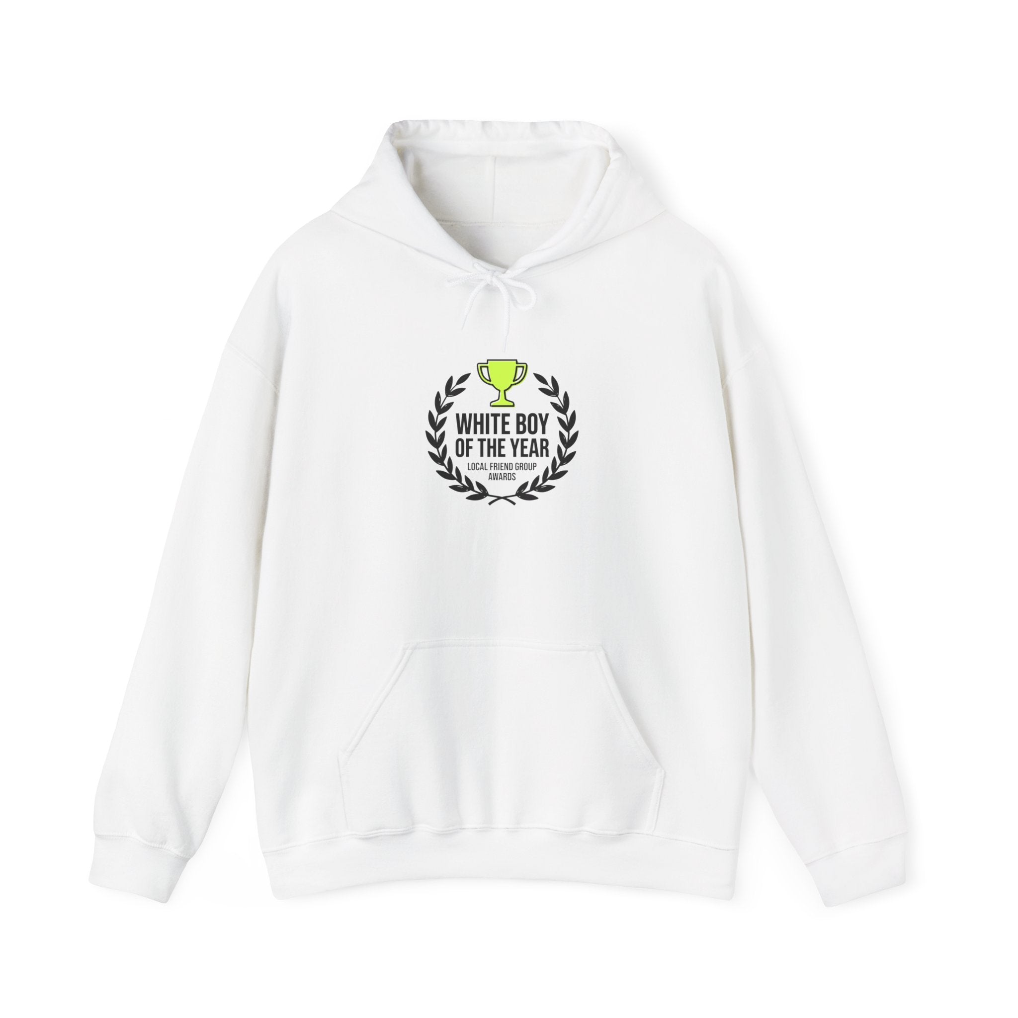 White Boy of the Year Hoodie | minimal meme, bold text