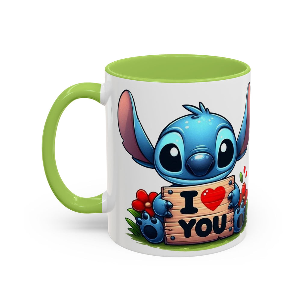 Stitch 'I  You' Accent Coffee Mug — Cute Valentine Gift (11/15oz)