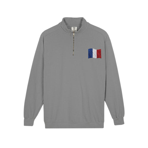 Heavyweight French Flag Quarter-Zip Sweatshirt