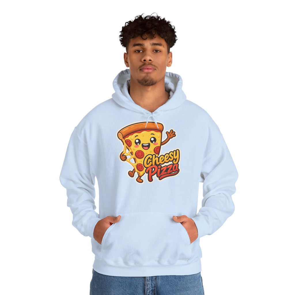 Cheesy Pizza Graphic Pullover Hoodie – Unisex