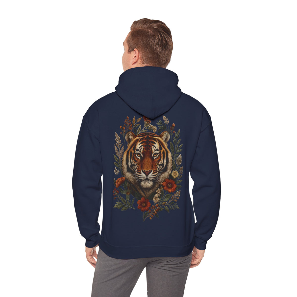 Vintage Floral Tiger Hoodie