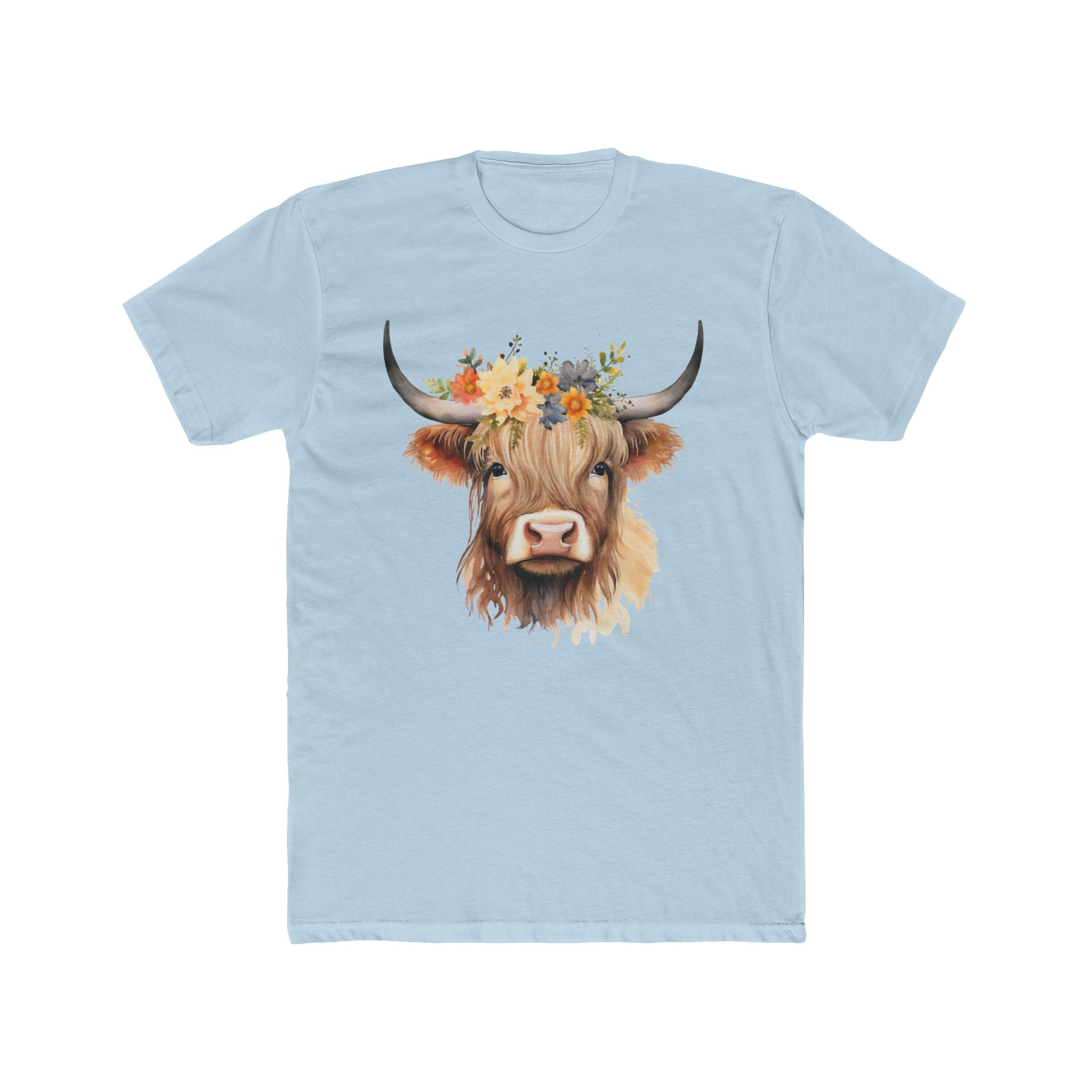 Fearlesss Highland Cow - Watercolor Floral Art