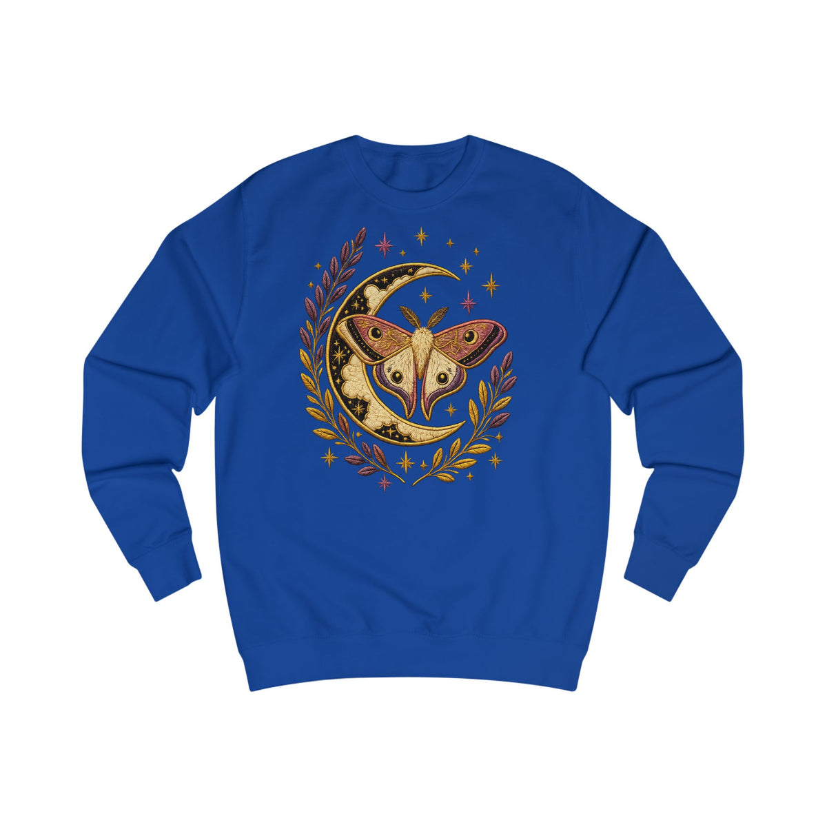 Sweat-shirt avec papillon céleste, lune et laurier