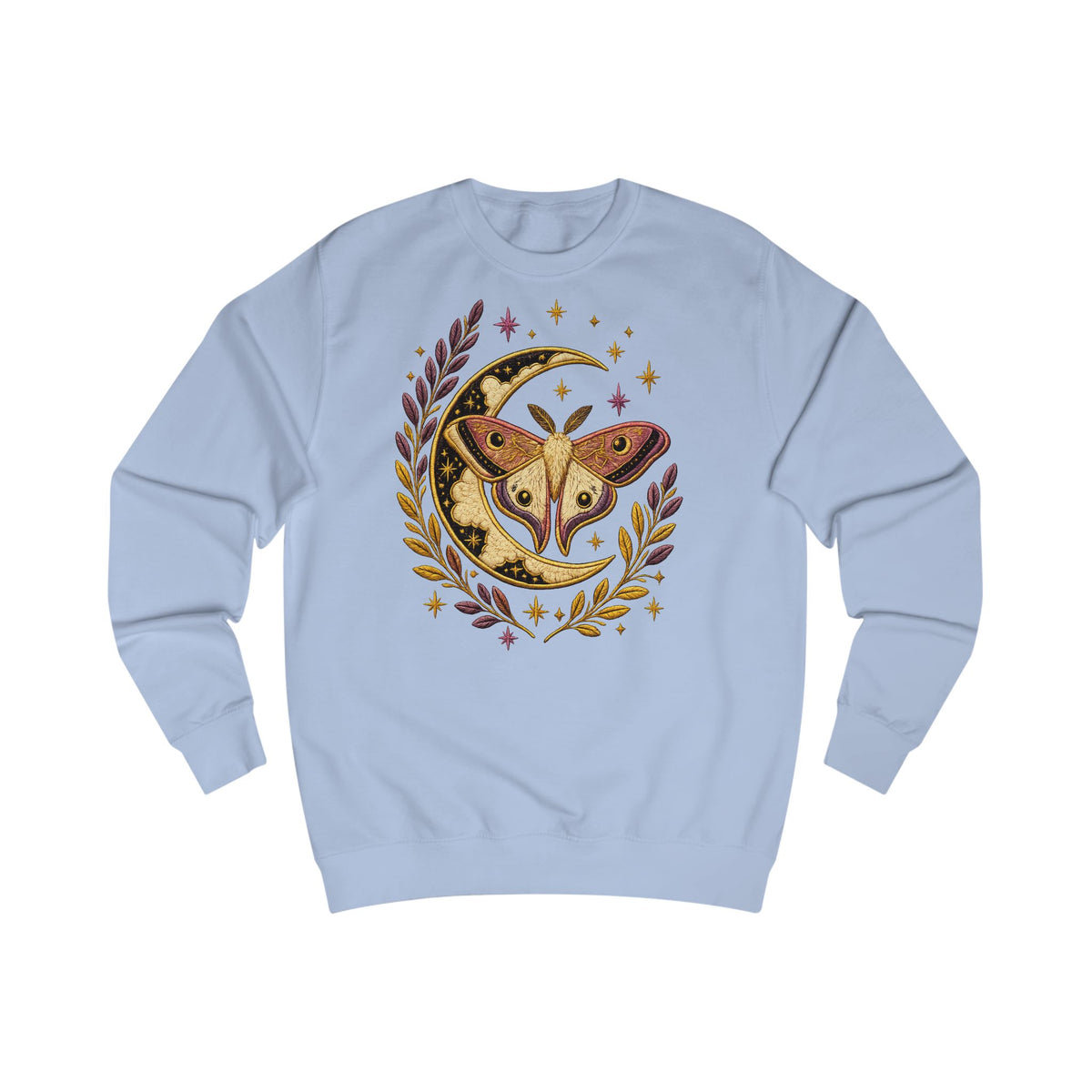 Sweat-shirt avec papillon céleste, lune et laurier