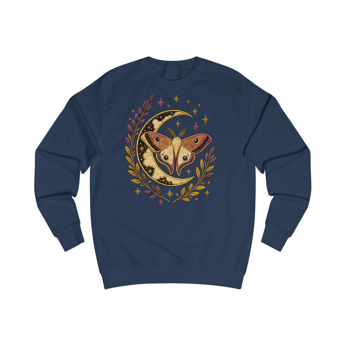 Sweat-shirt avec papillon céleste, lune et laurier