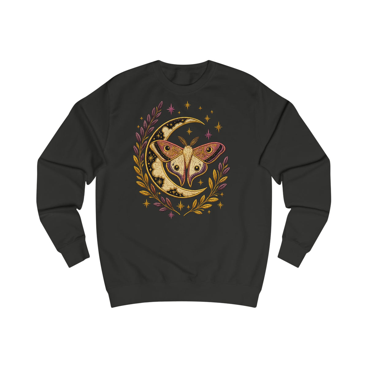 Sweat-shirt avec papillon céleste, lune et laurier
