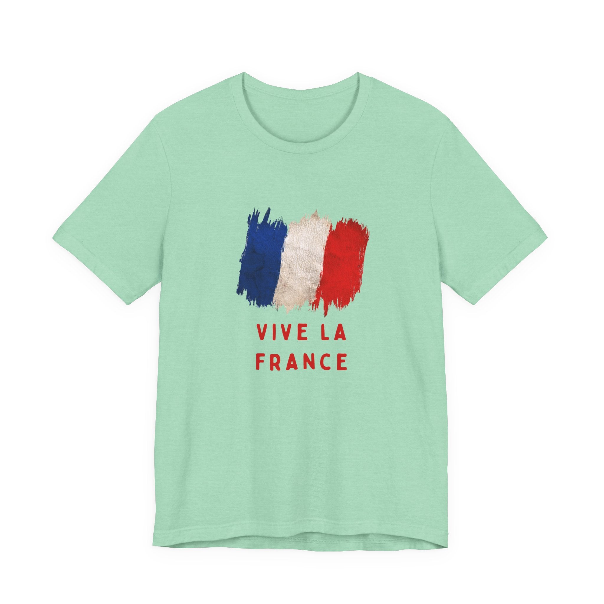 Vive La France T‑Shirt — French Flag Brushstroke Tee