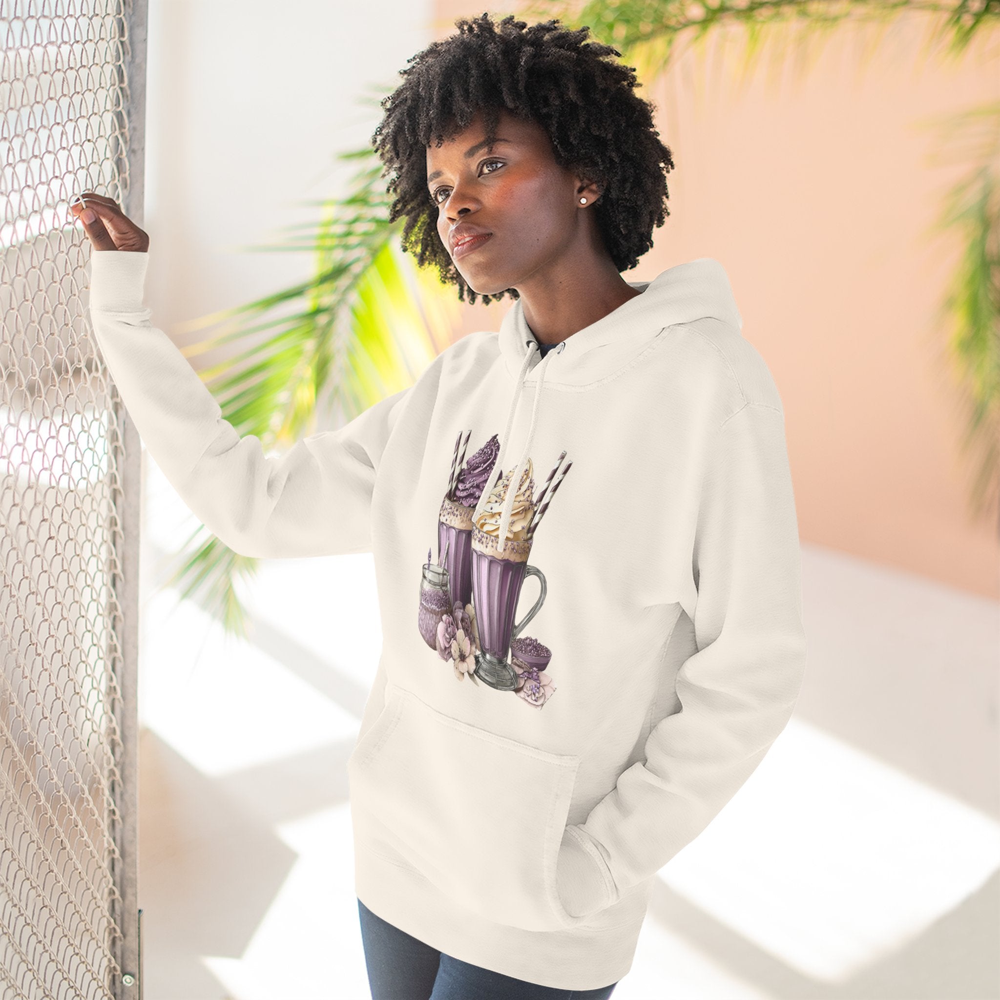 Hot Cocoa & Marshmallow Hoodie — Cozy Dessert Drink Graphic Hoodie