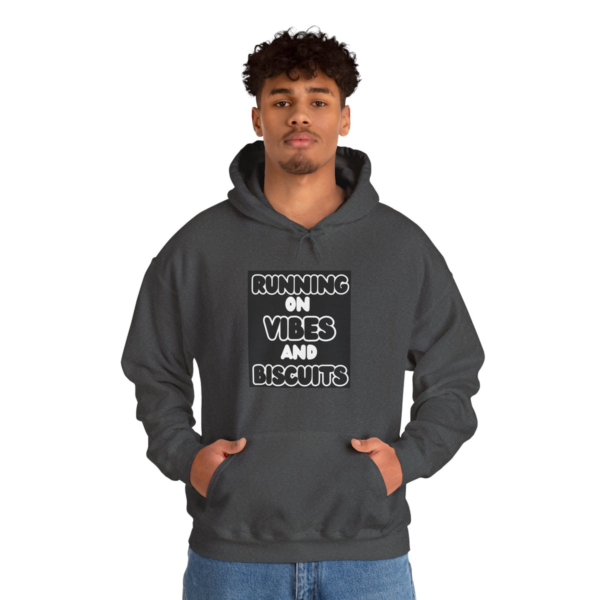 Running On Vibes And Biscuits Graphic Hoodie