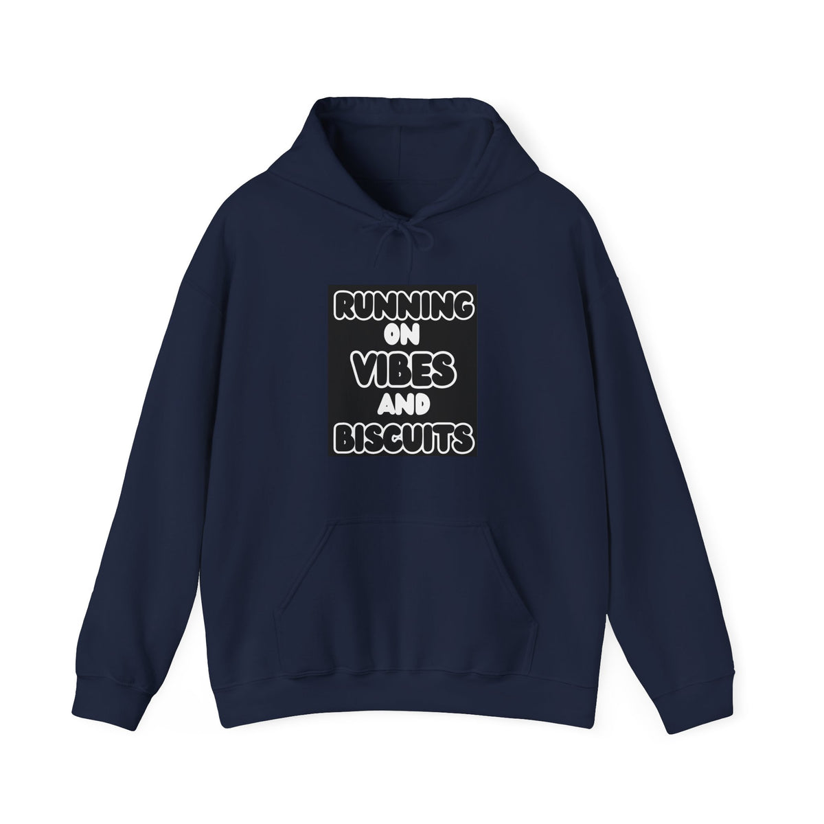 Sweat à capuche graphique « Running On Vibes And Biscuits »