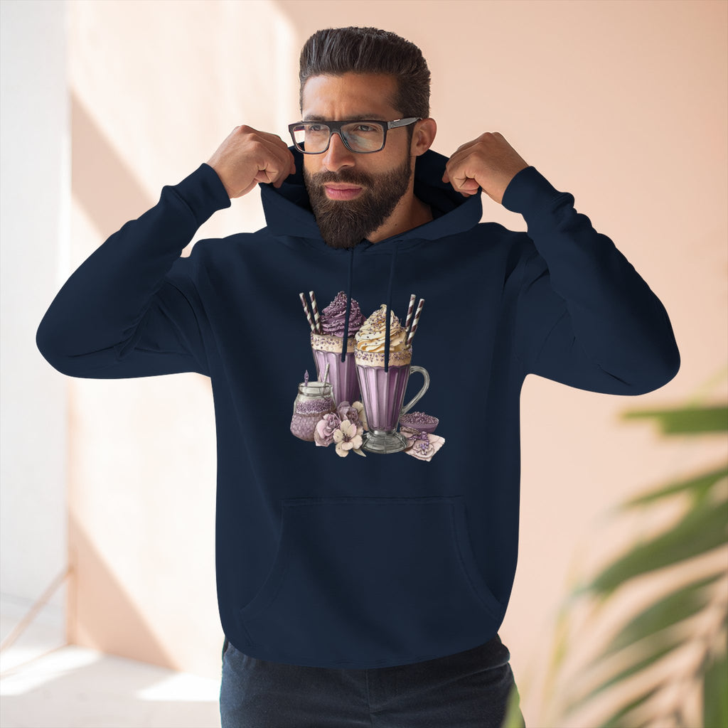 Hot Cocoa & Marshmallow Hoodie — Cozy Dessert Drink Graphic Hoodie