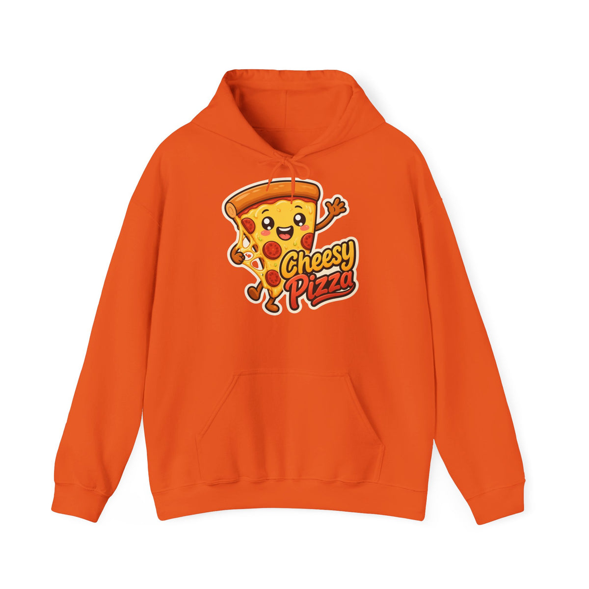 Cheesy Pizza Graphic Pullover Hoodie – Unisex
