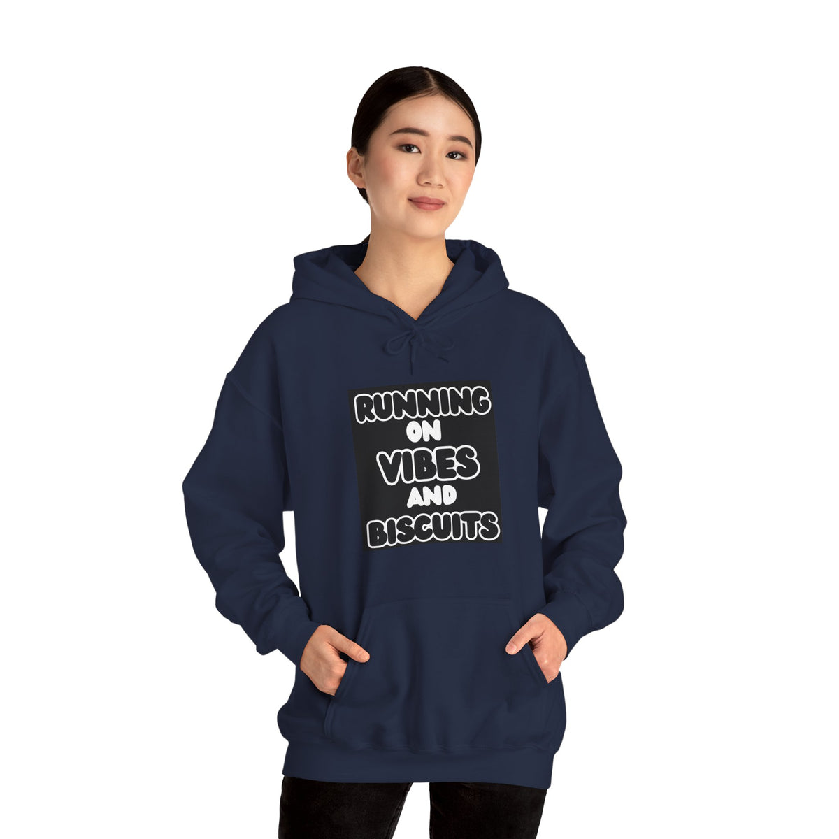 Running On Vibes And Biscuits Graphic Hoodie