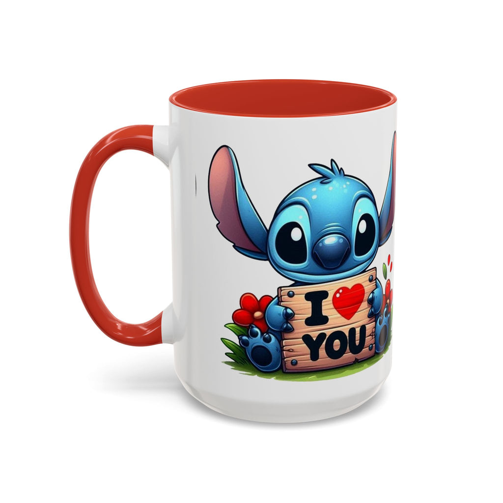 Stitch 'I  You' Accent Coffee Mug — Cute Valentine Gift (11/15oz)