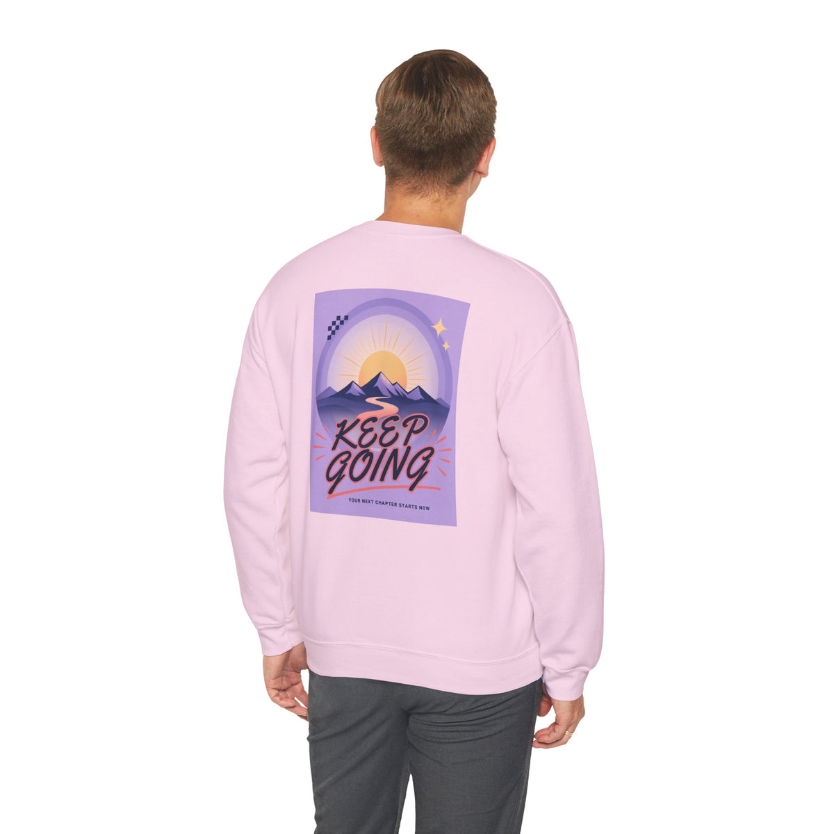 Keep Going Mountain Graphic Crewneck Sweatshirt