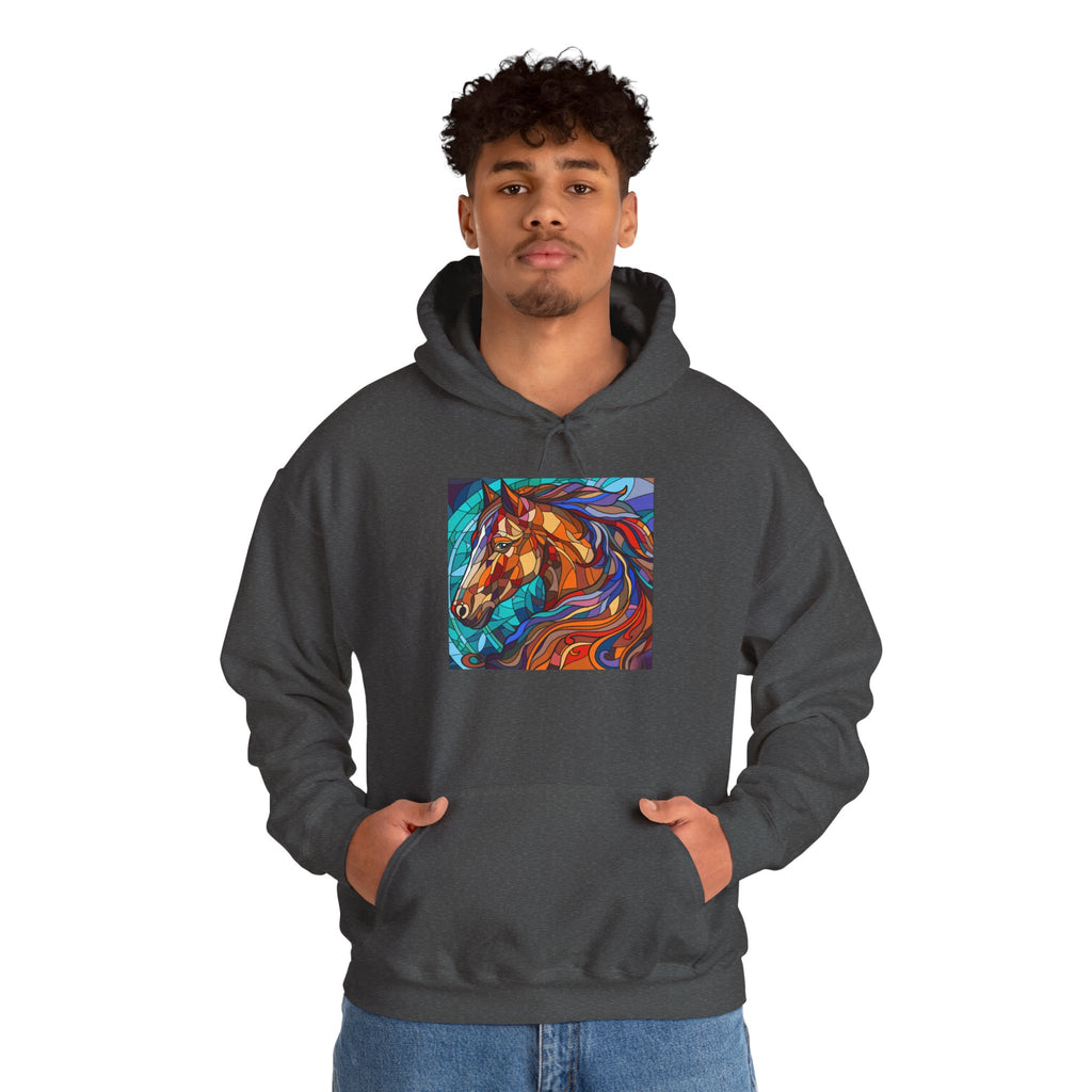 Stained Glass Horse Graphic Hoodie