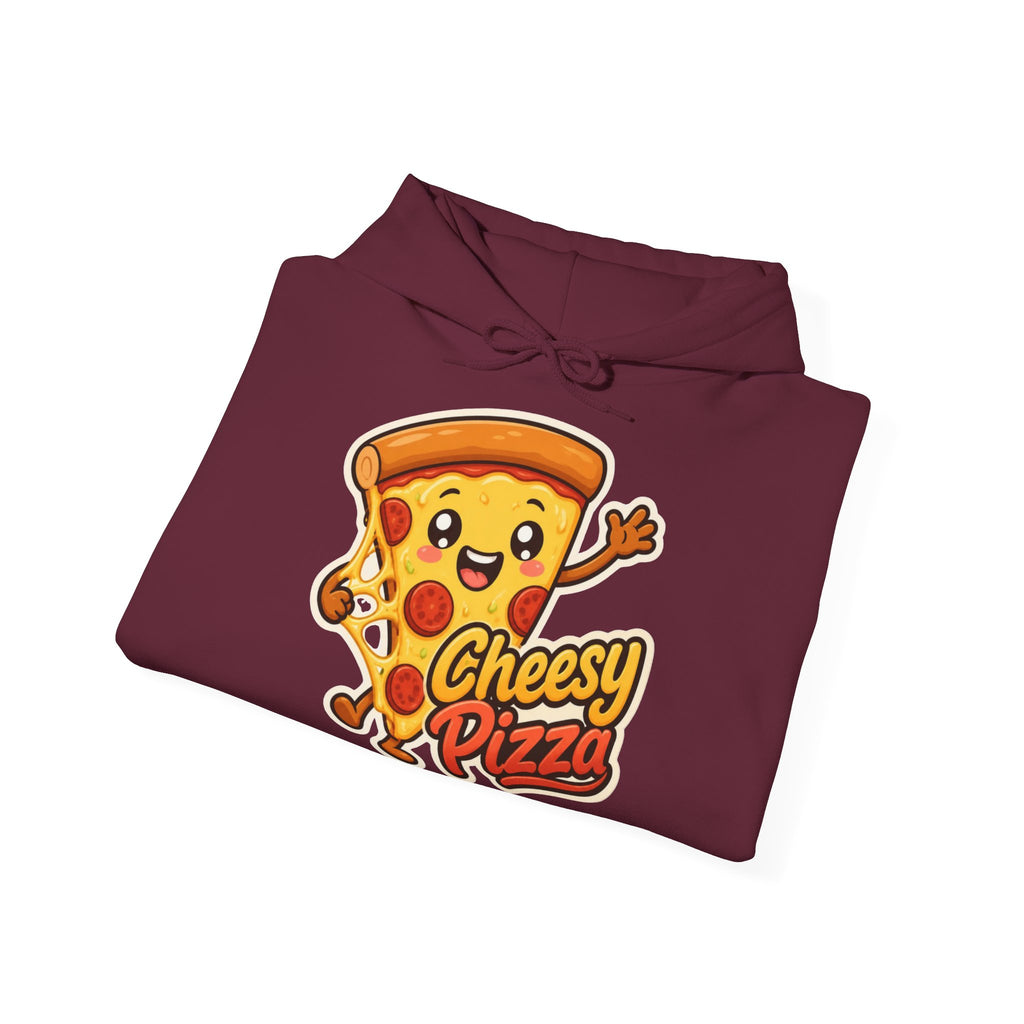 Cheesy Pizza Graphic Pullover Hoodie – Unisex