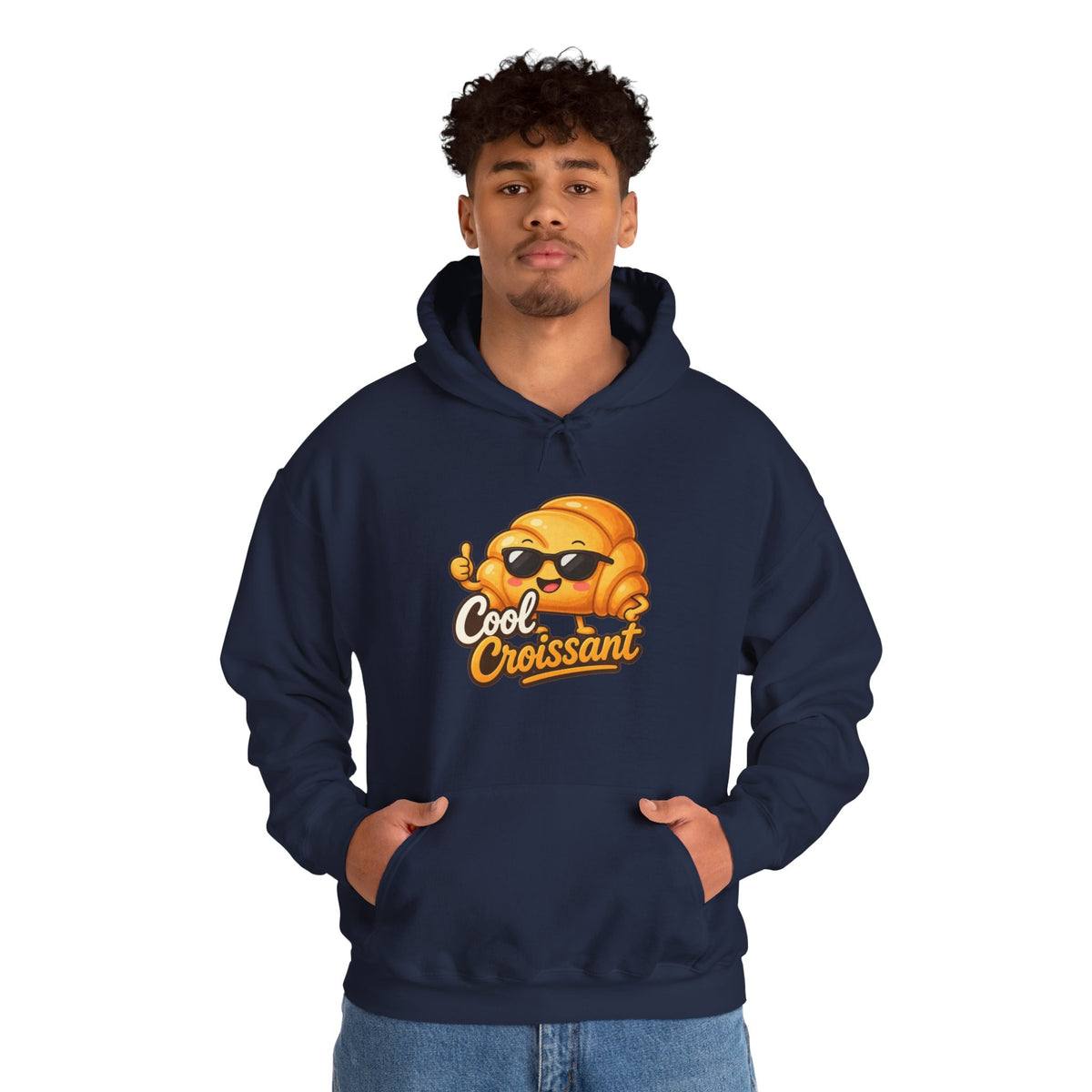 Cool Croissant Graphic Pullover Hoodie – Unisex