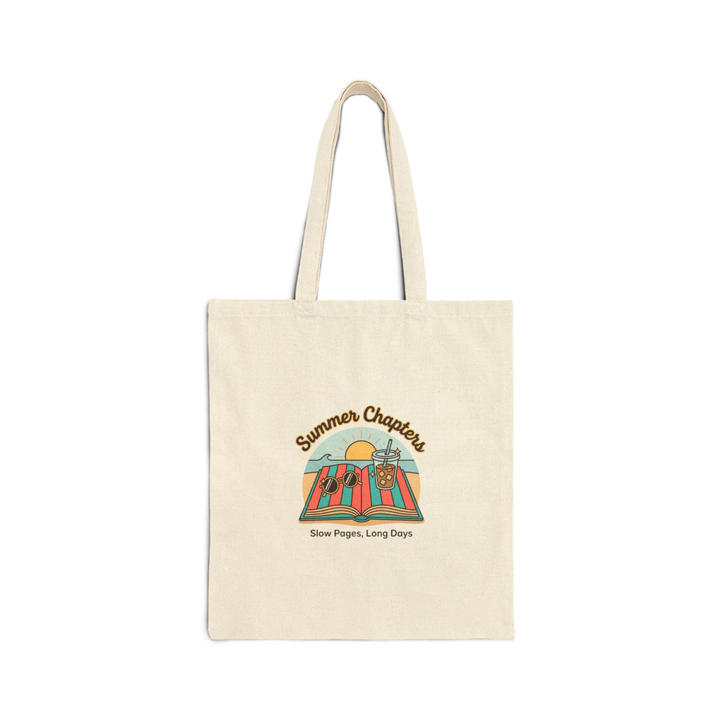 Summer Chapters Tote, summer aesthetic coastal vibes, retro hand-drawn pastel