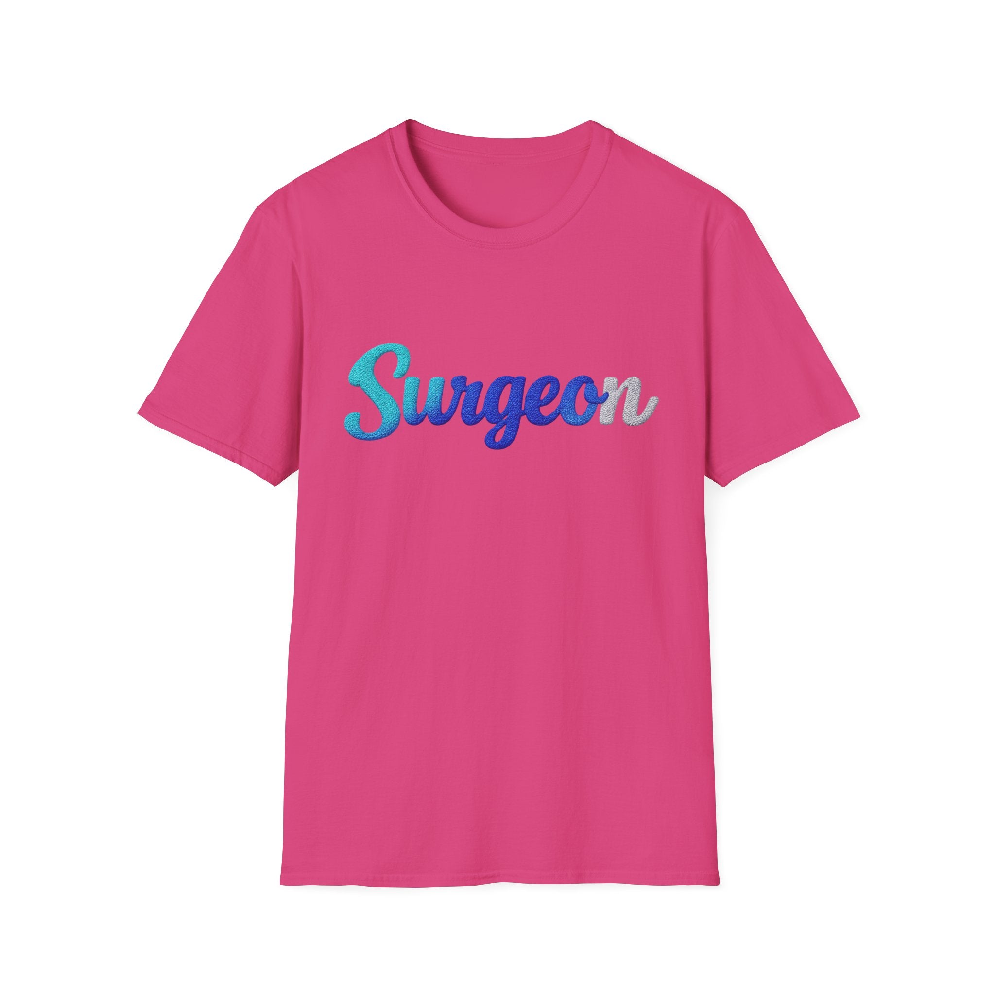 Surgeon Script T-Shirt — Blue Gradient Medical Pride Tee