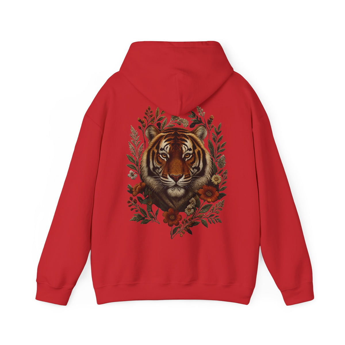 Sweat à capuche tigre floral vintage