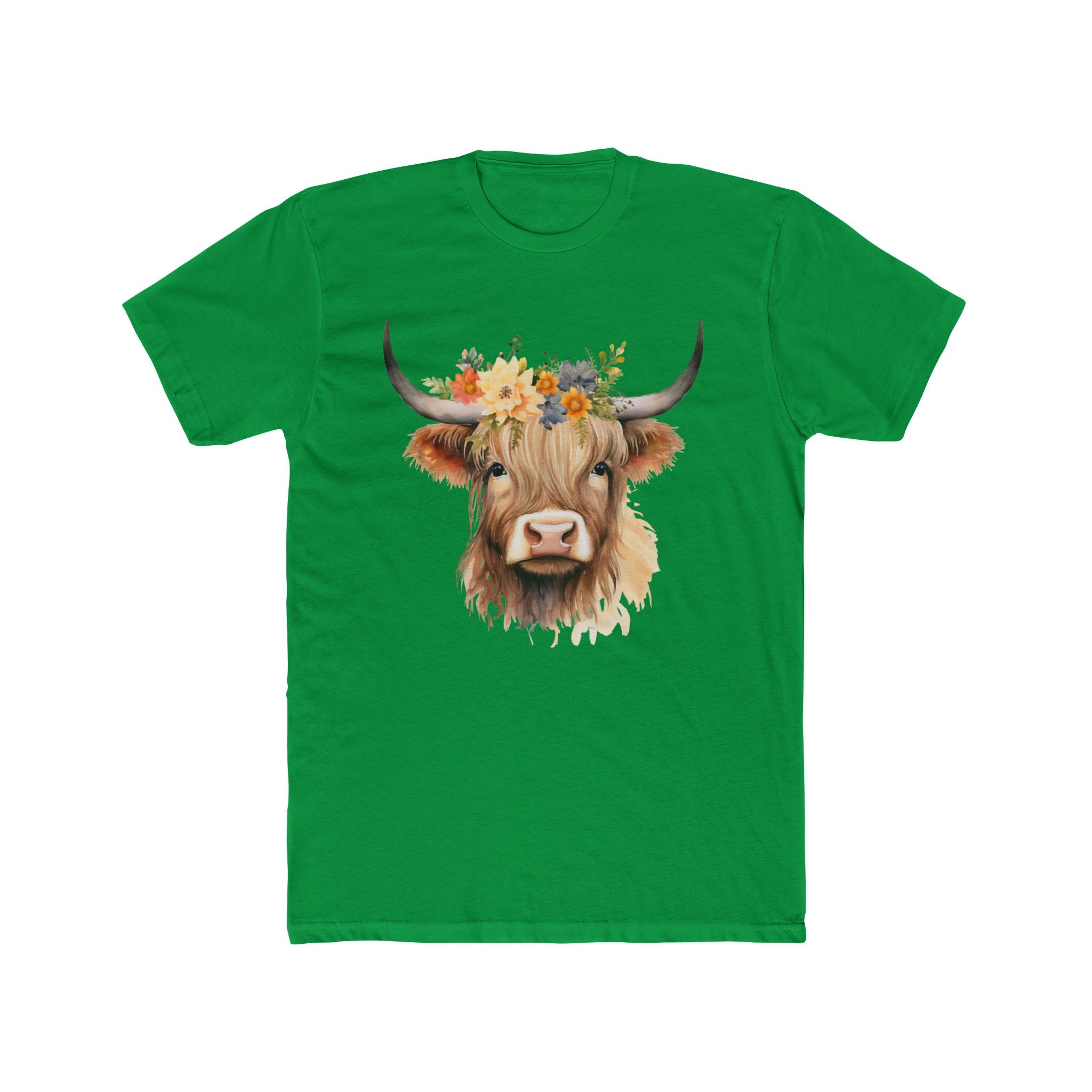 Fearlesss Highland Cow - Watercolor Floral Art