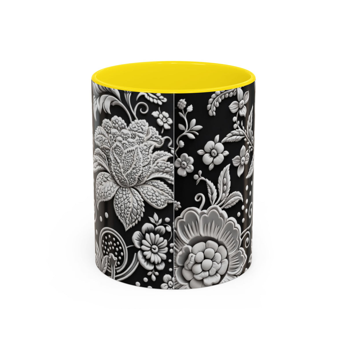 Mug à café botanique noir et blanc