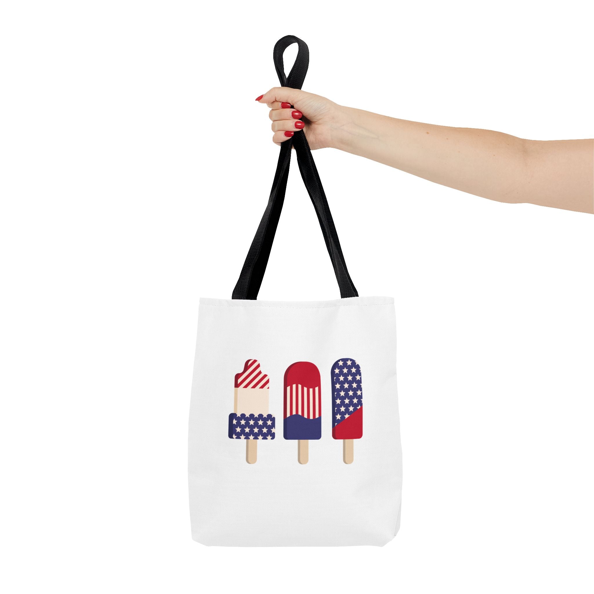 Patriotic Popsicle Tote Bag — 4th of July American Flag Summer Beach Tote
