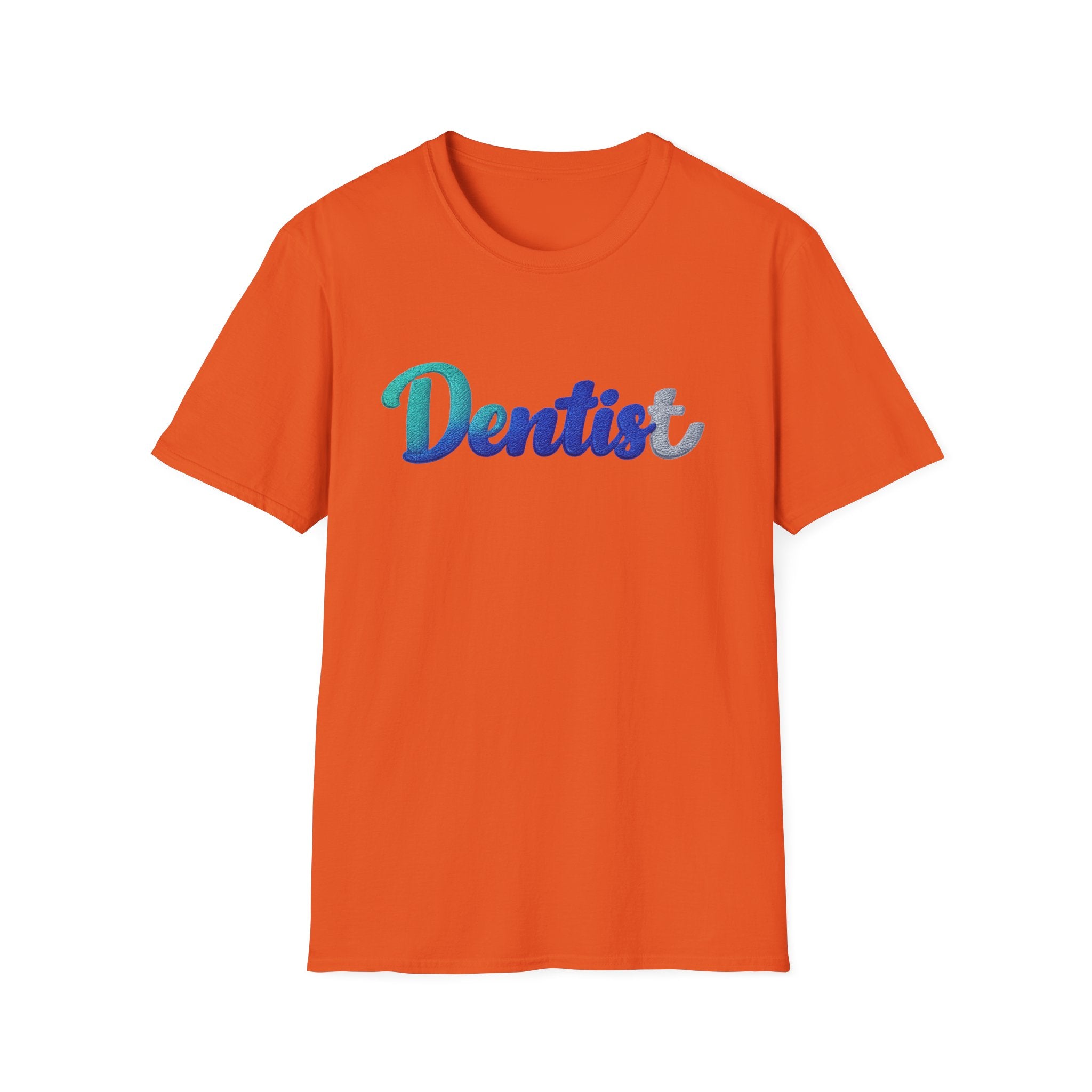 T-shirt dentiste — T-shirt script dentaire en dégradé pour hygiénistes et dentistes