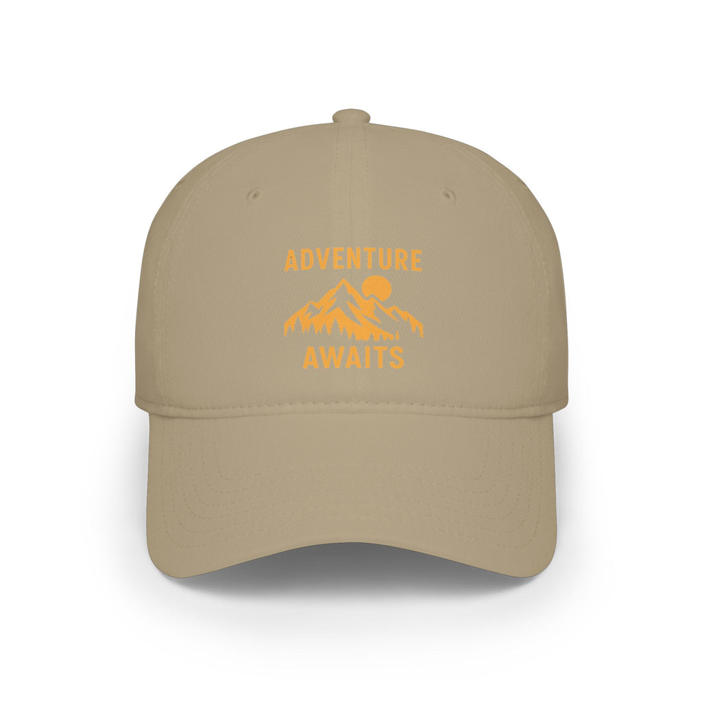 Adventure Awaits Baseball Cap — Mountain Hiking Hat for Outdoor Travel