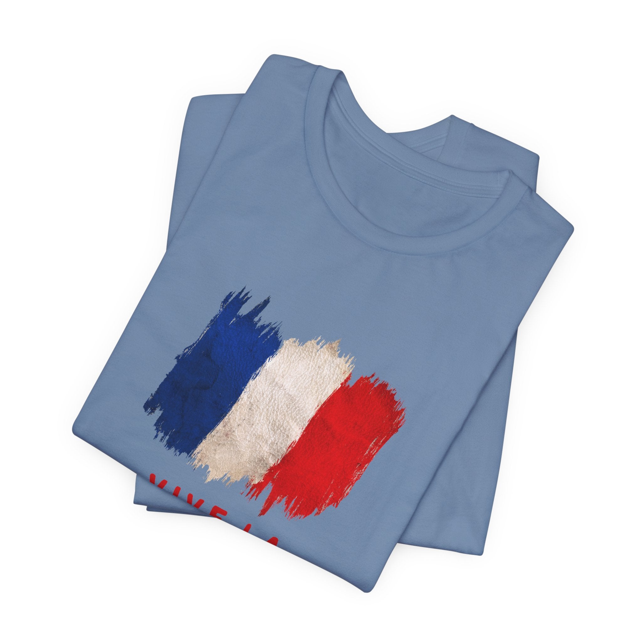 Vive La France T‑Shirt — French Flag Brushstroke Tee