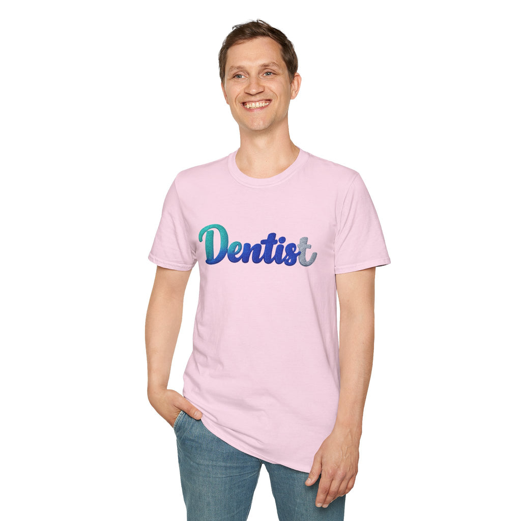 T-shirt dentiste — T-shirt script dentaire en dégradé pour hygiénistes et dentistes