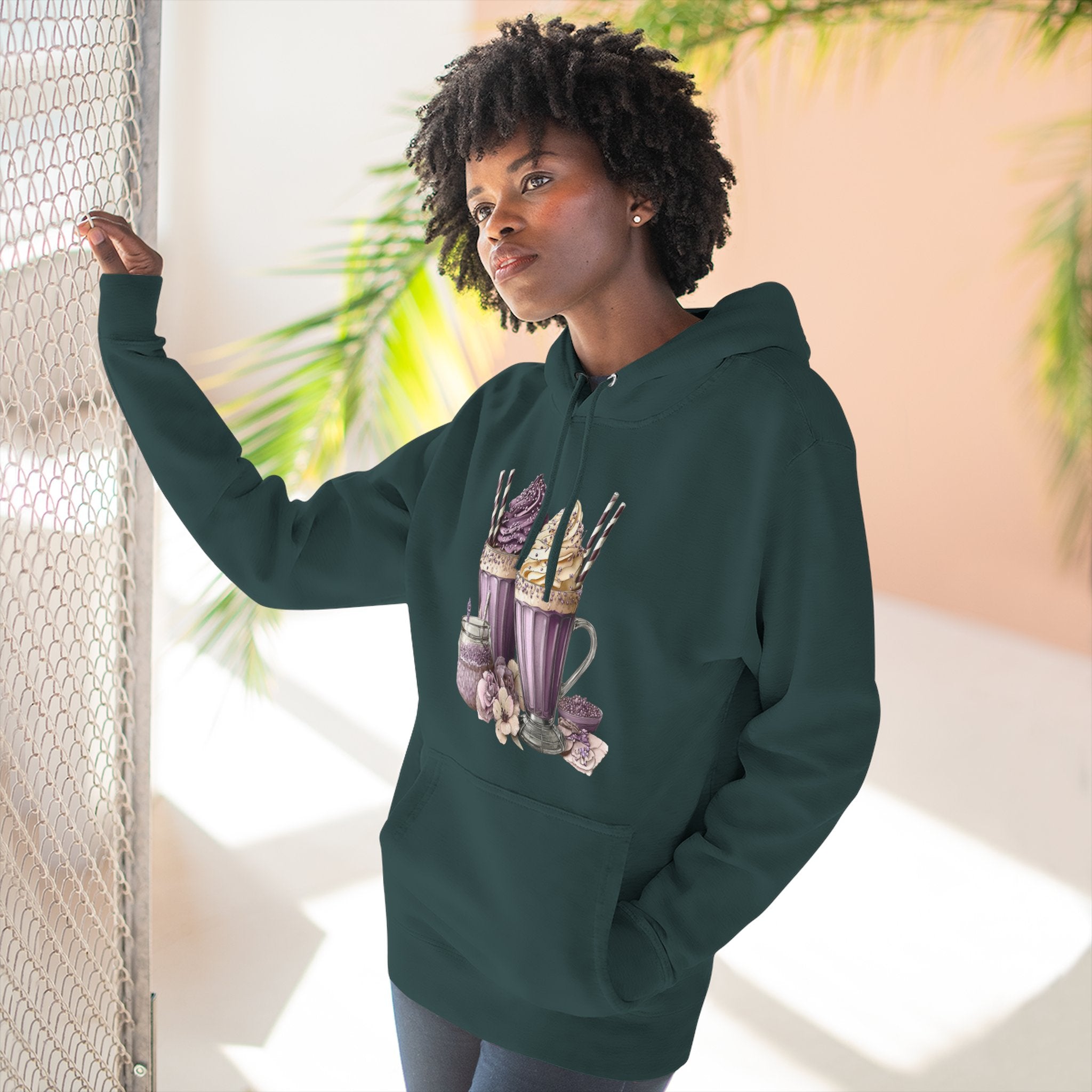 Hot Cocoa & Marshmallow Hoodie — Cozy Dessert Drink Graphic Hoodie