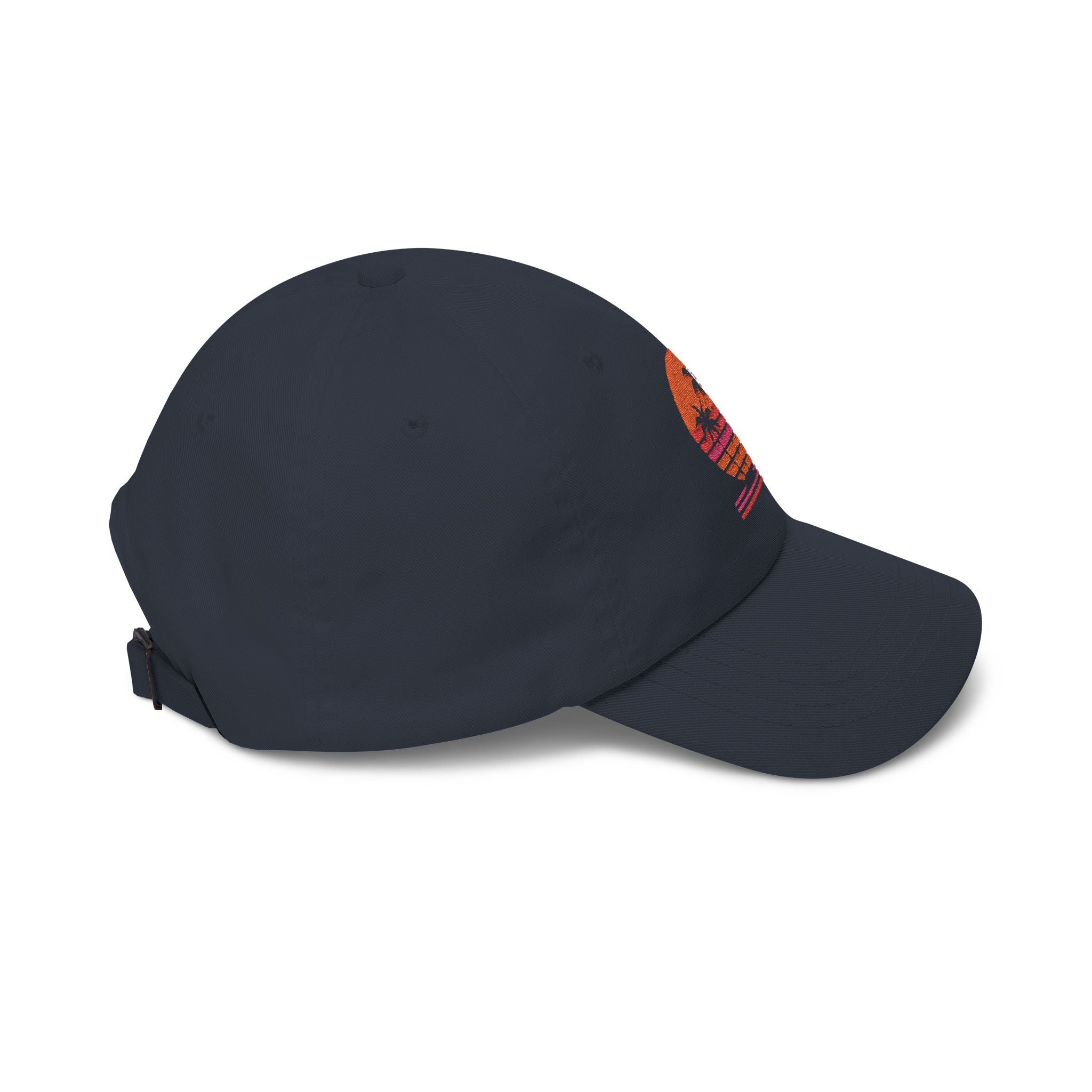 Dad Cap — Retro Sunset Palm Tree Embroidered Hat