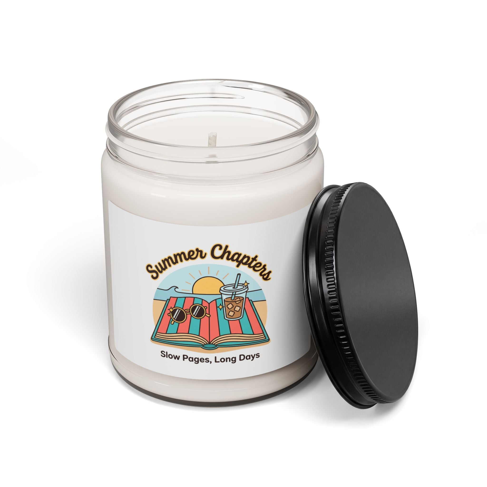 Summer Chapters Soy Candle, summer aesthetic | coastal vibes, retro pastel
