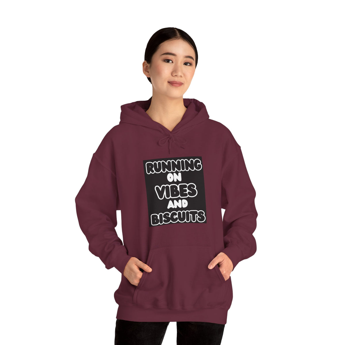 Running On Vibes And Biscuits Graphic Hoodie
