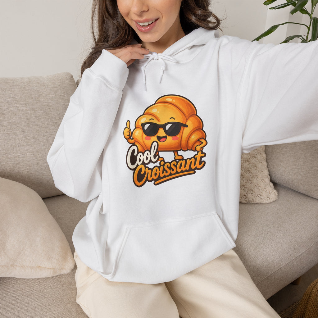 Cool Croissant Graphic Pullover Hoodie – Unisex