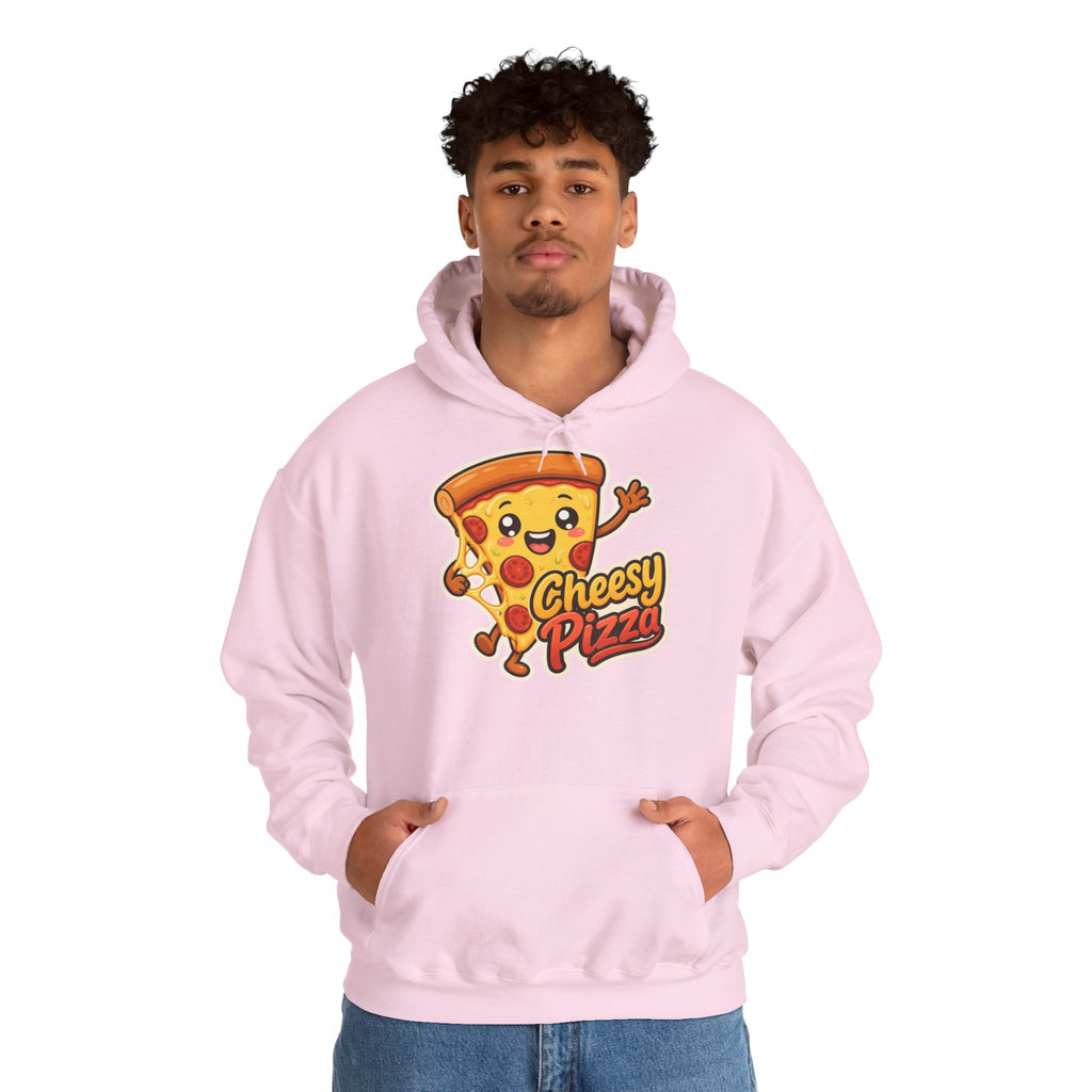 Cheesy Pizza Graphic Pullover Hoodie – Unisex
