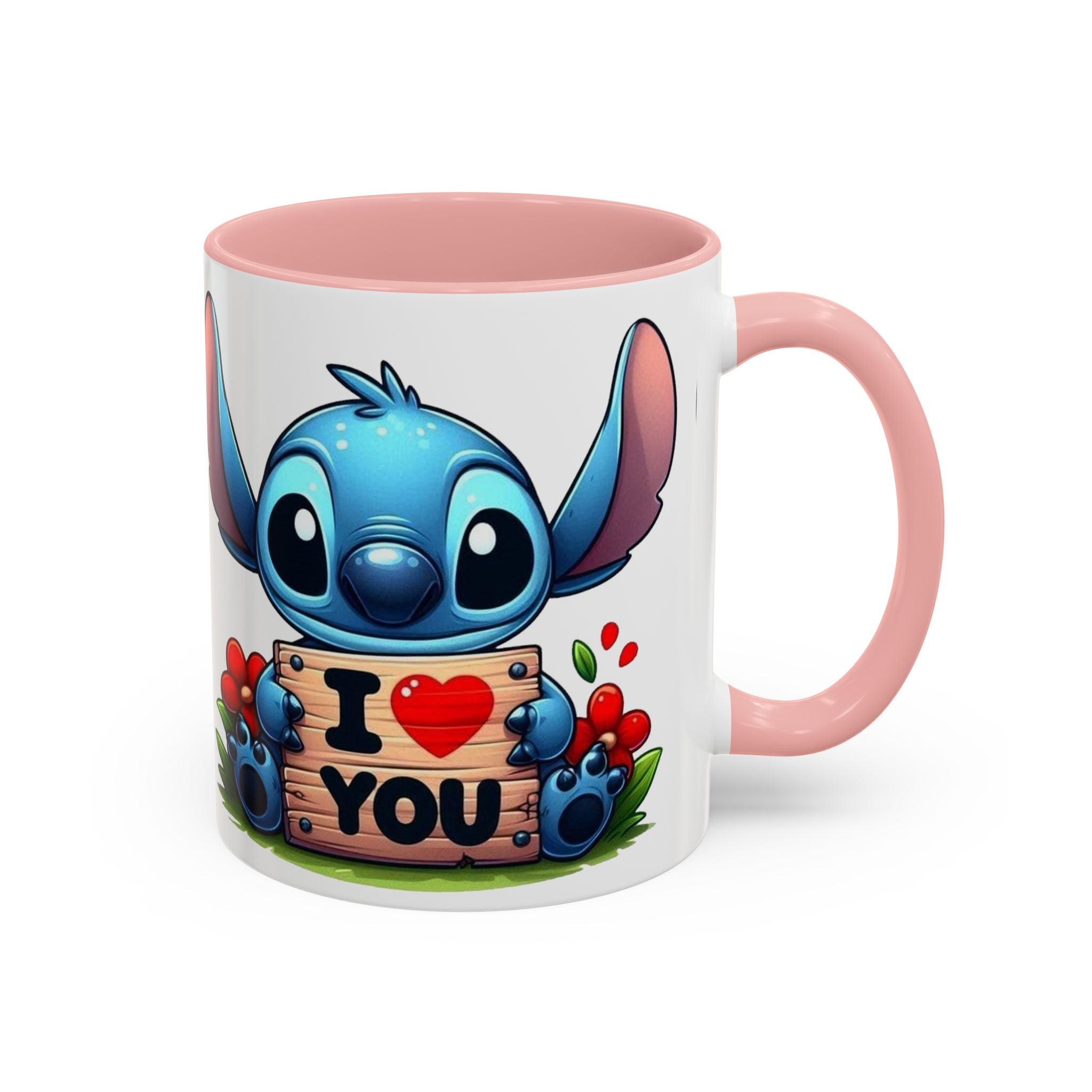 Stitch 'I  You' Accent Coffee Mug — Cute Valentine Gift (11/15oz)