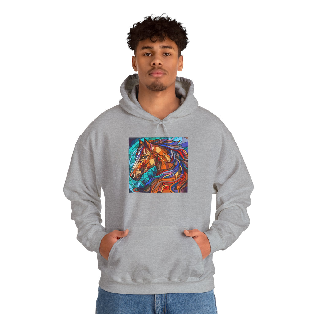 Stained Glass Horse Graphic Hoodie