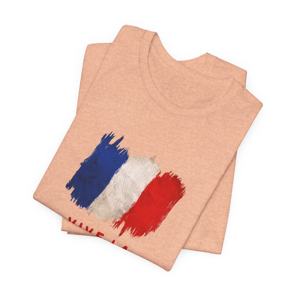 Vive La France T‑Shirt — French Flag Brushstroke Tee