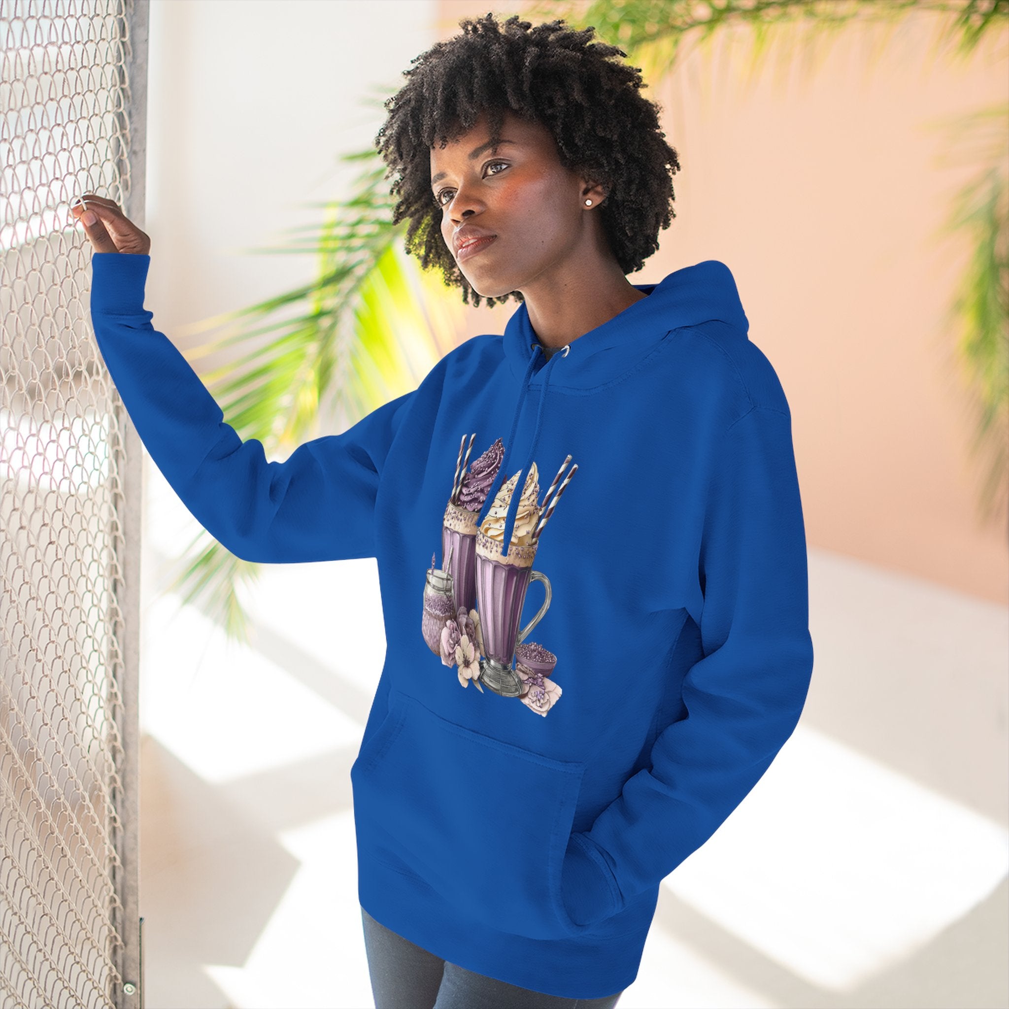 Hot Cocoa & Marshmallow Hoodie — Cozy Dessert Drink Graphic Hoodie