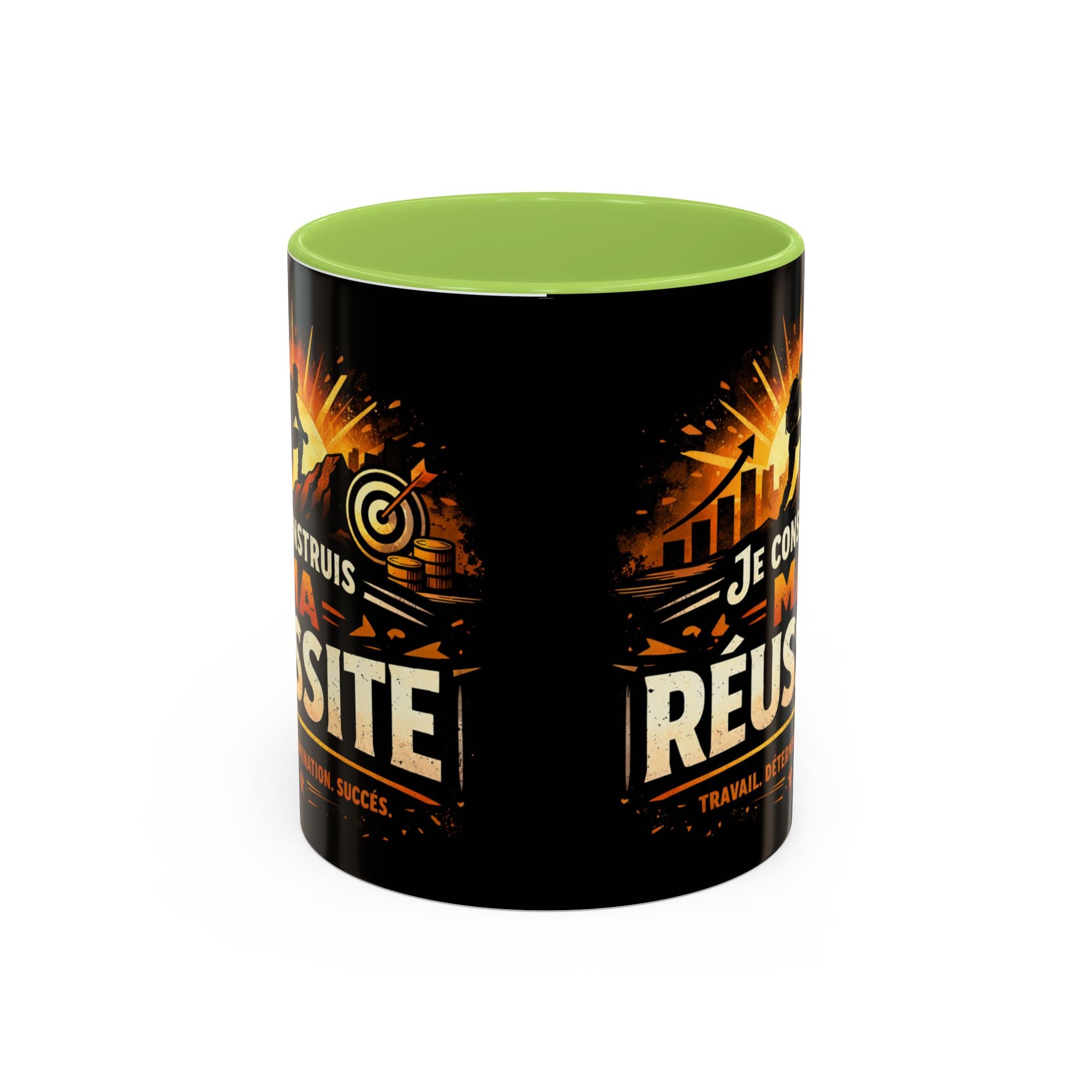 Motivational Coffee Mug — "Je Construis Ma Réussite" French Success Quote