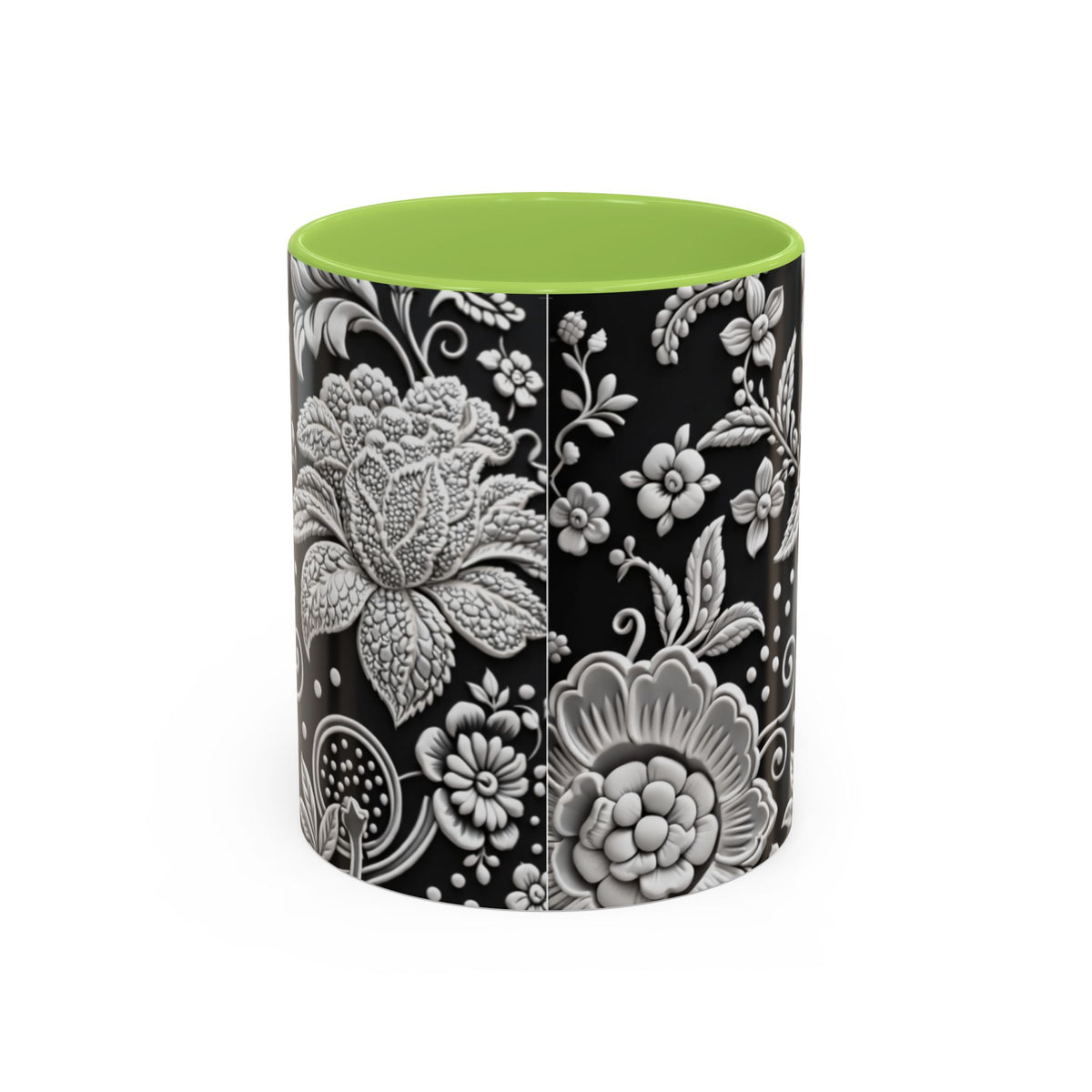 Mug à café botanique noir et blanc