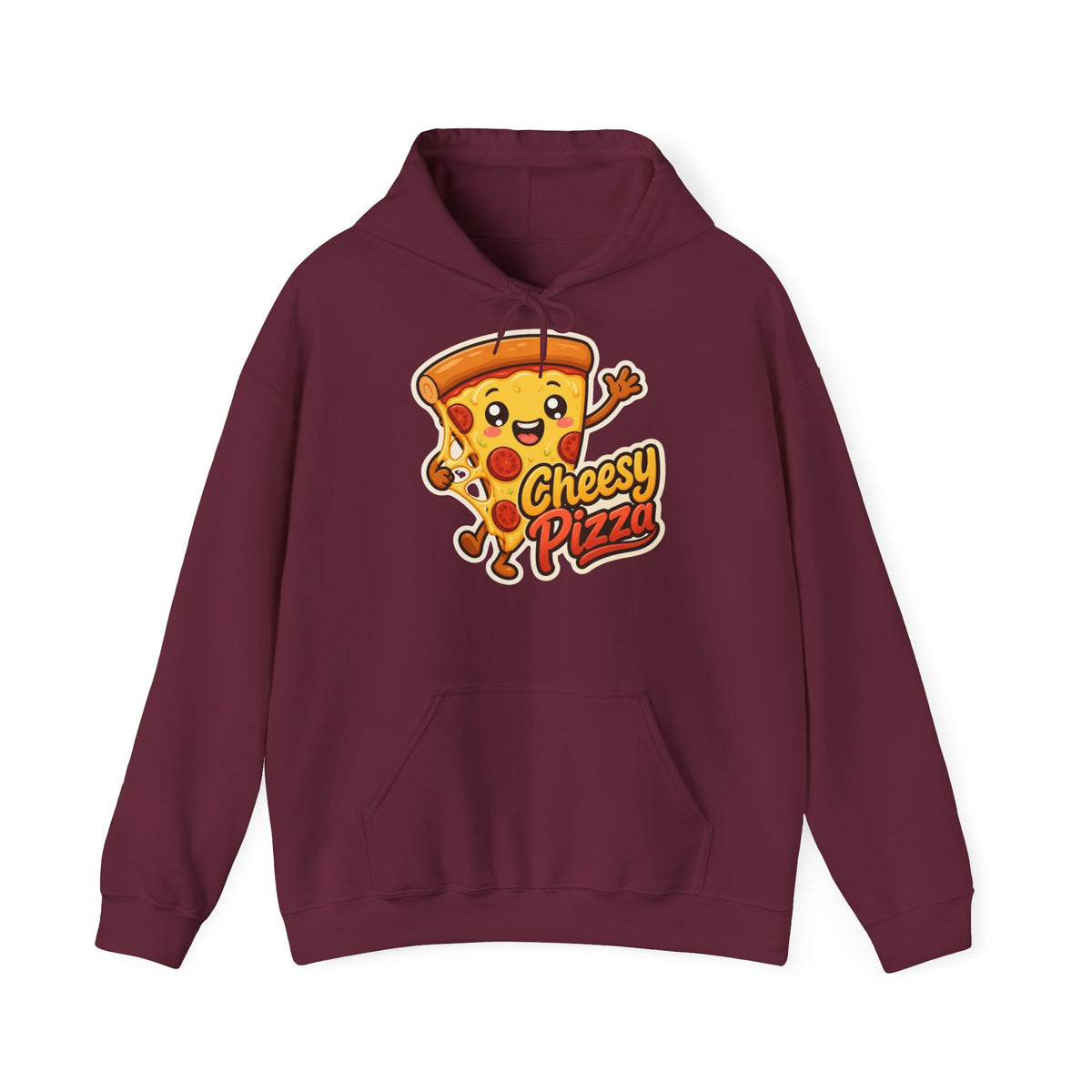 Cheesy Pizza Graphic Pullover Hoodie – Unisex