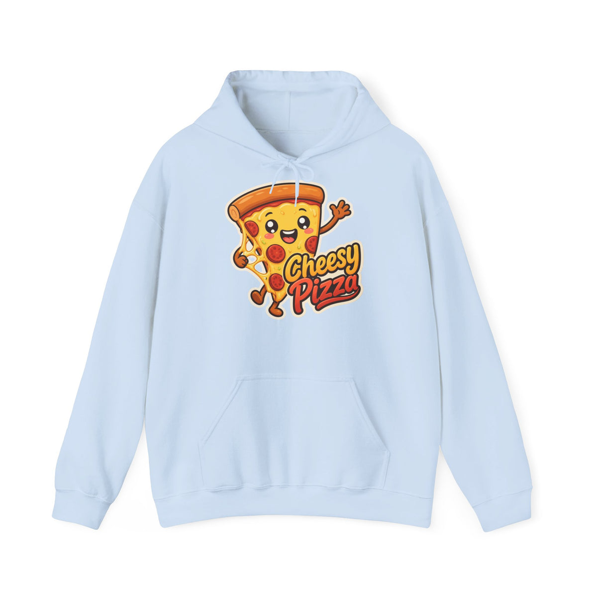 Cheesy Pizza Graphic Pullover Hoodie – Unisex