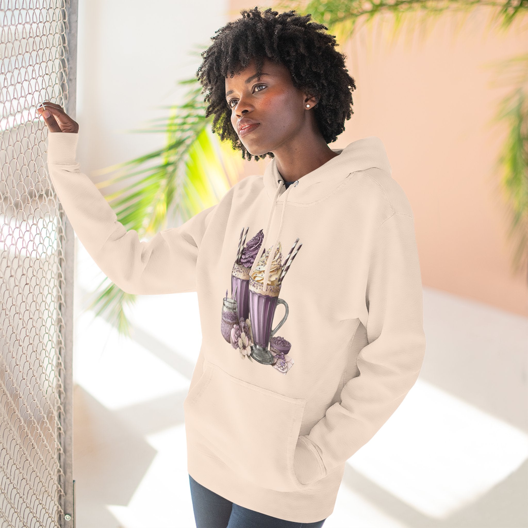 Hot Cocoa & Marshmallow Hoodie — Cozy Dessert Drink Graphic Hoodie