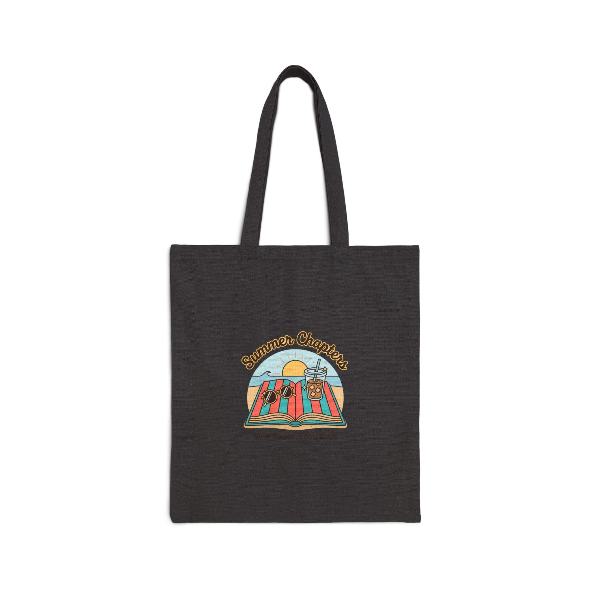 Summer Chapters Tote, summer aesthetic coastal vibes, retro hand-drawn pastel